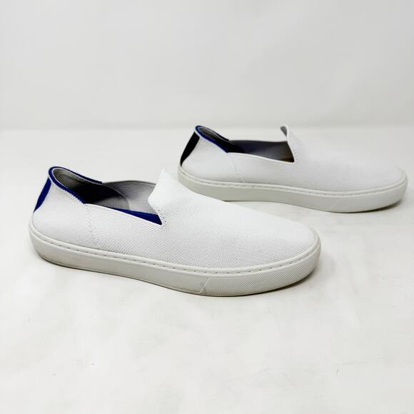 [Rothy's] Bright White The Original Slip-On Sneakers Washable Eco-Friendly Sz 7 - Picture 1 of 11
